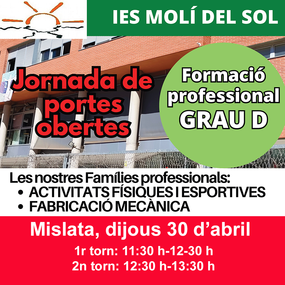 Jornada portes obertes cicles 2026